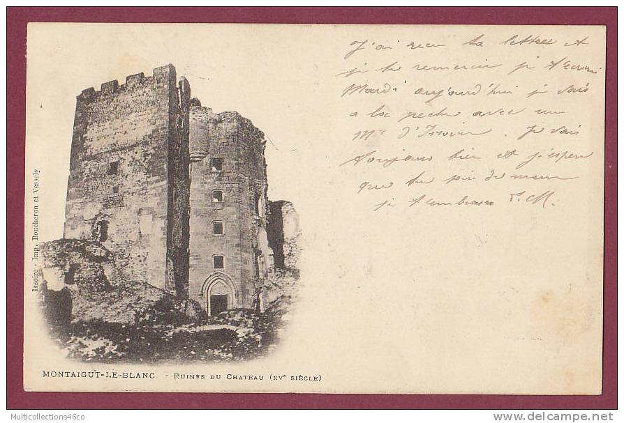 63 - MONTAINGUT LE BLANC - Ruines Du Château (XVe Siècle) - Montaigut