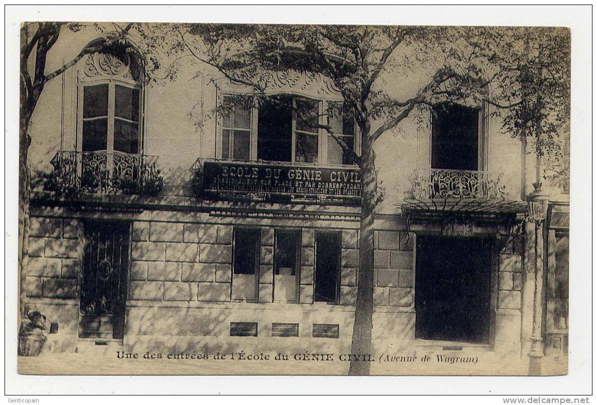 Q29 - PARIS XVII - Une Des Entrée De L'école Du GENIE CIVIL (avenue De Wagram) - Educazione, Scuole E Università