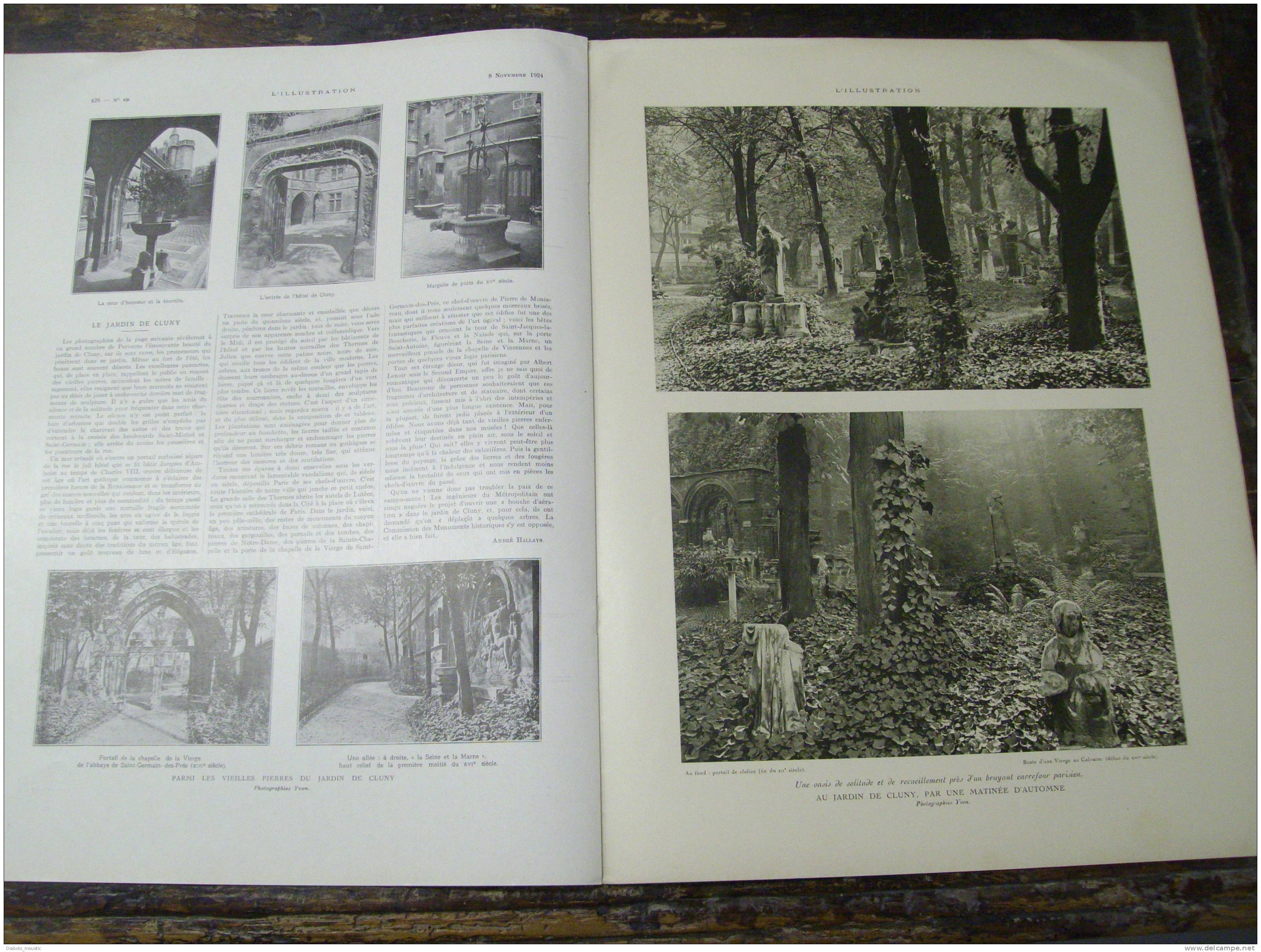 1924     N° 4262   SPAARNDAMMERPLANTSOEN à AMSTERDAM ;CLUNY En Automne ;ROUBAIX ,  La Pouponnière Incendiée ;   SEZNEC - L'Illustration