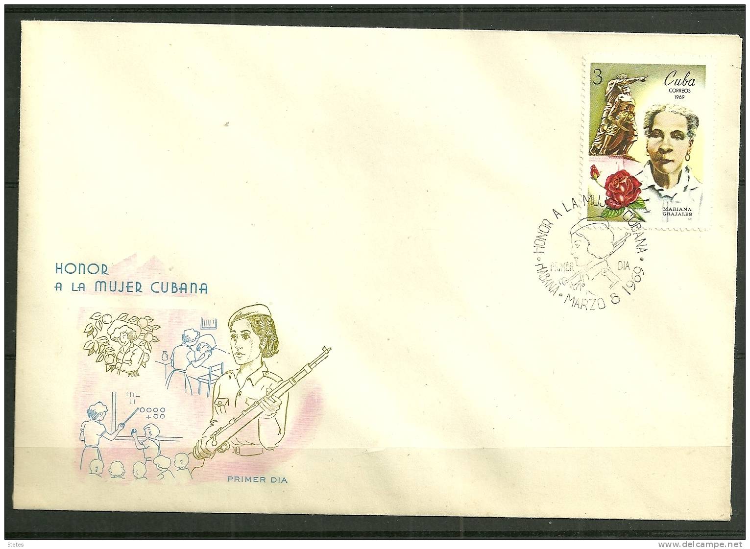 Cuba, Enveloppe Premier Jour N° 1268 "Mariana Grajales" - FDC