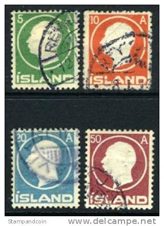 Iceland #92-95 Used Part Set From 1912 - Used Stamps