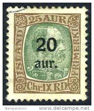 Iceland #132 Used 20a Surcharge On 25a From 1921 - Used Stamps