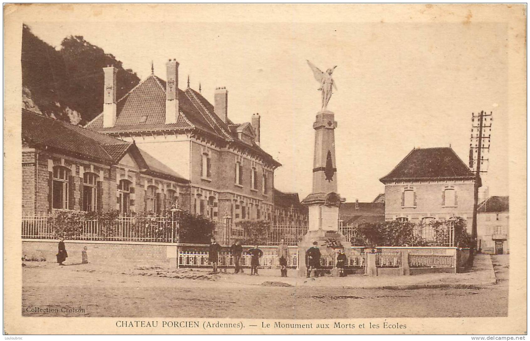 08 CHATEAU PORCIEN LE MONUMENT AUX MORTS ET LES ECOLES - Chateau Porcien