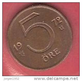 SWEDEN   # 5 ØRE  BRONZE FROM YEAR 1972 - Suède