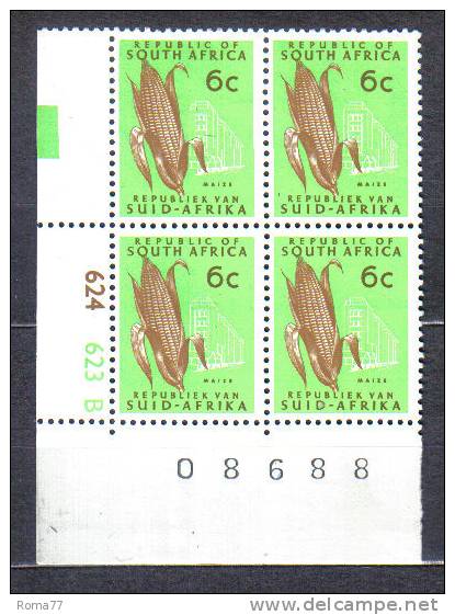 ENR1 - SUD AFRICA 1972 , Quartina Del N Yvert 337G  ***  Senza Filigrana - Unused Stamps