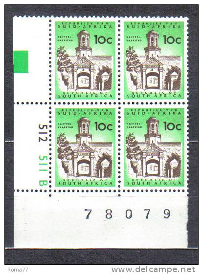 ENR2 - SUD AFRICA 1972 , Quartina Del N Yvert 337J  ***  Senza Filigrana - Unused Stamps