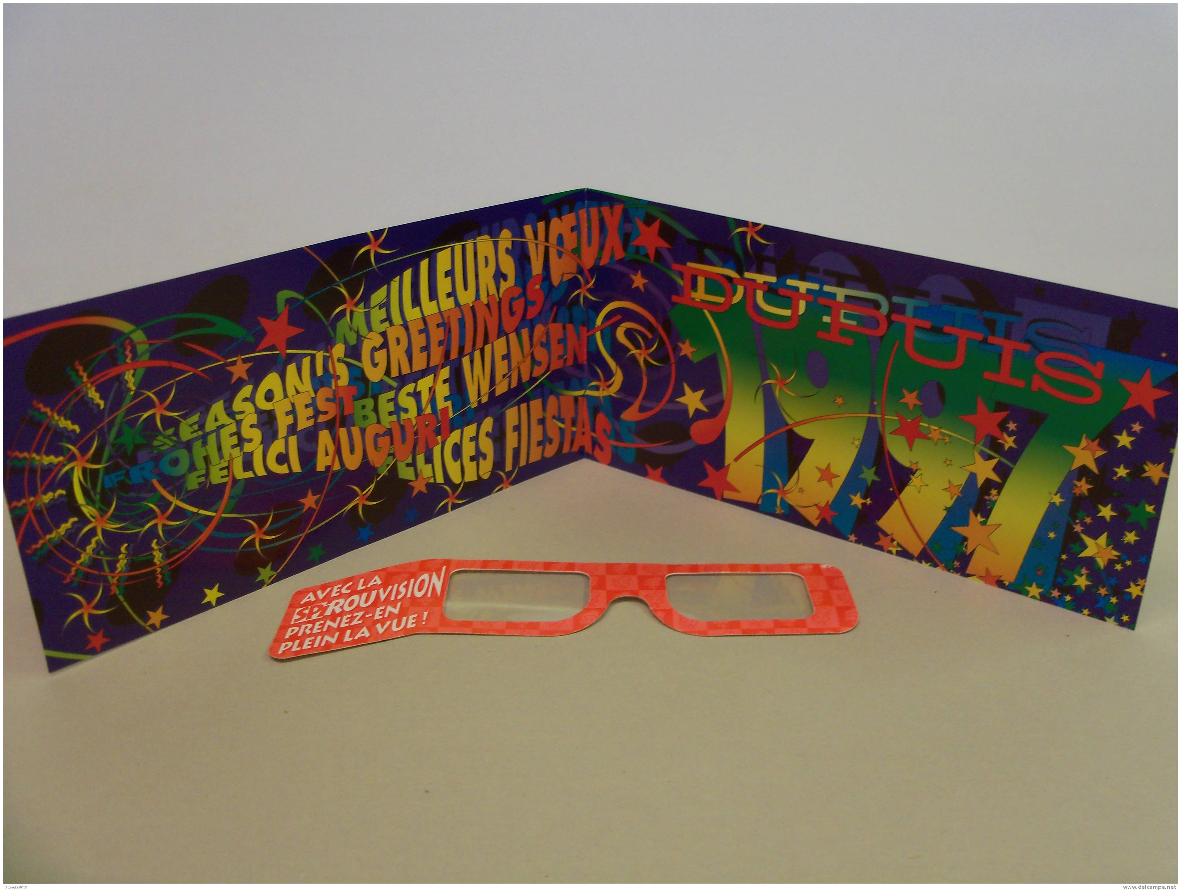 TOME Et JANRY. Carte De Voeux Des Ed. Dupuis 1997, En 3D, Avec Lunettes SPIROUVISION ! - Advertentie