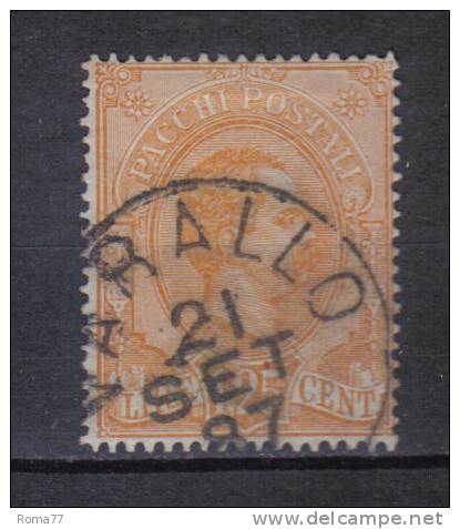 SS1457 - REGNO , Pacchi Postali Il 1,25 Cent  Arancio N. 5 Usato. - Colis-postaux