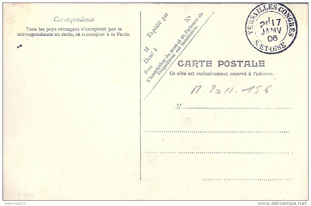 ILE DE FRANCE - HAUTS DE SEINE - LA GARENNE - Rue De L'Aigle - Oblitération Congrès Versailles 1907 Armand FALLIERES - Political Parties & Elections