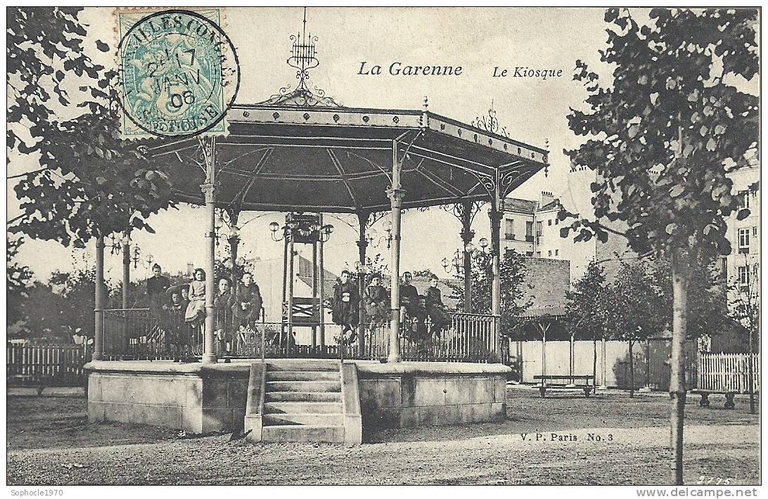 ILE DE FRANCE HAUTS DE SEINE LA GARENNE LE KIOSQUE Tampon Réunion Congrès Versailles 1907 Armand FALLIERES TRES RARE - Partis Politiques & élections