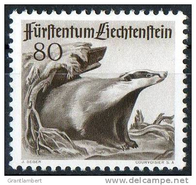 Liechenstein 1946 Wild Life 80r Badger Mint No Gum  SG 285 - Gebruikt