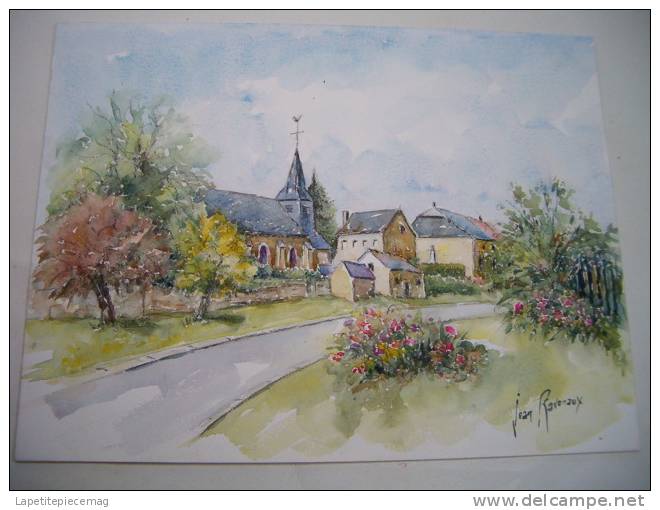 (PO1) ESTREBAY (Ardennes / Rumigny) Par Jean Ravenaux - Aquarel