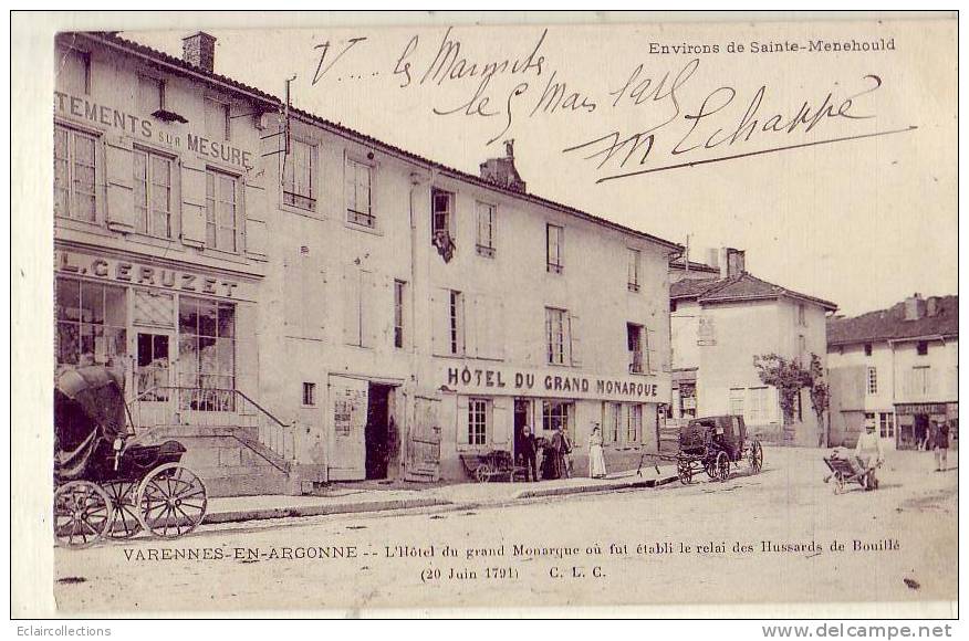 Varennes En Argonne    55      .Hôtel Du Grand Monarque   (voir Scan) - Otros & Sin Clasificación