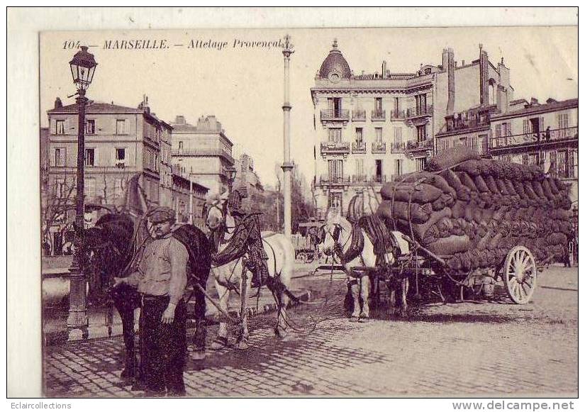 Marseille.    13     Attelage Provençal   . (voir Scan) - The Canebière, City Centre