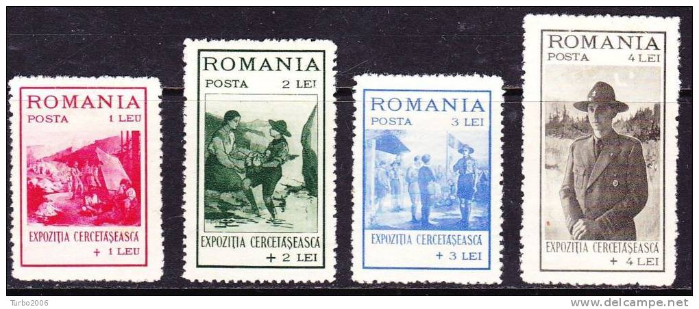 ROMANIA 1931 Pfadfinder- Ausstellung Satz Bis 4+4 L. Boyscouts Exhabition Michel 413-414-415-416* - Nuevos