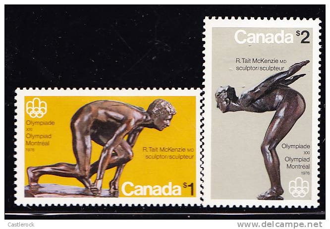 T)1975,CANADA,SET(2),21ST OLYMPIC GAMES,MONTREAL,MLH,SCN 656-657 - Estate 1976: Montreal