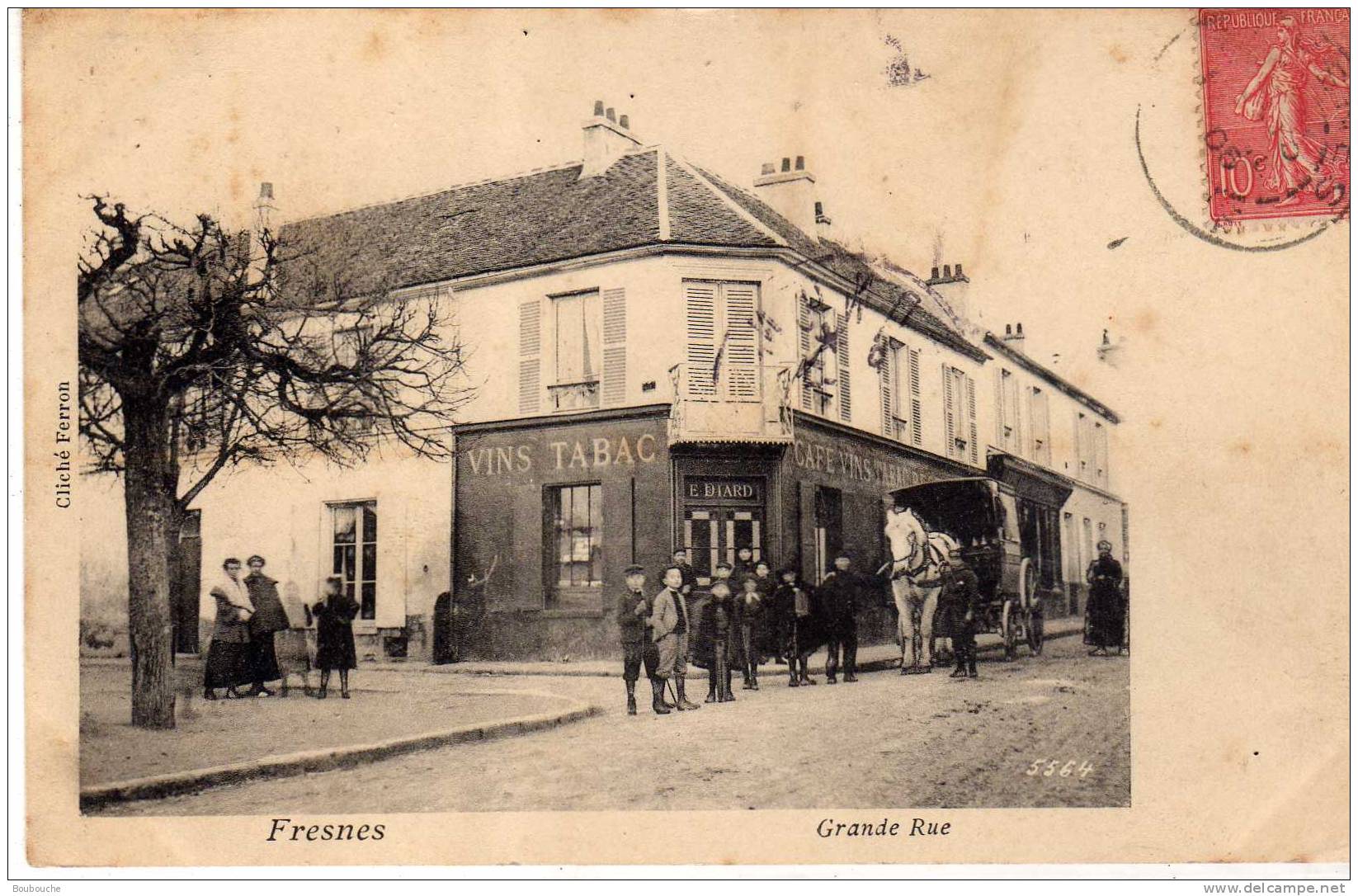 CPA De FRESNES Grande Rue Animée Et PEU COURANTE - Fresnes