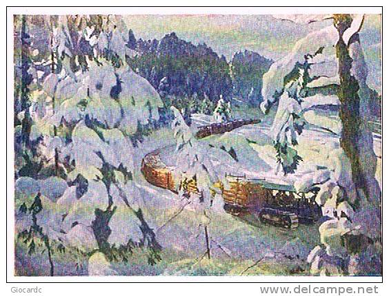 RUSSIA  EX URSS - RILOV : PAINTING (TRATTORE NEL BOSCO) - RIF.28 - UNUSED - Russia