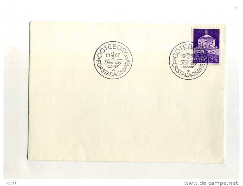 - SUEDE . FDC SUR ENVELOPPE 1967 . CACHET GÖTEBORG 15/2/67 - FDC