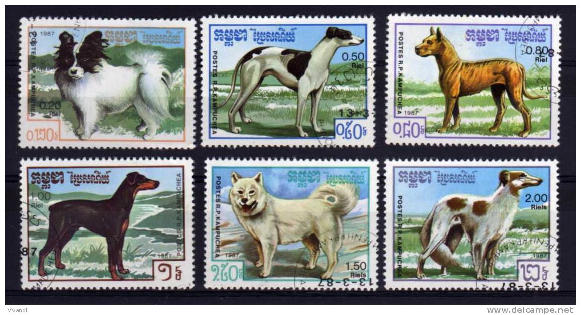 Kampuchea - 1987 - Dogs (Part Set) - Used/CTO - Kampuchea