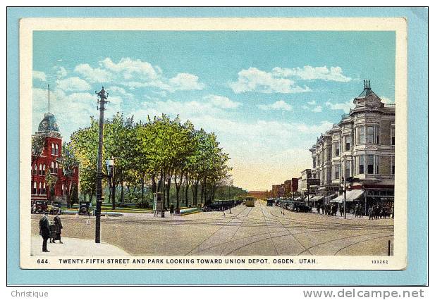 Twenty Fifth Street And Park, Looking Toward Union Station.  1910-20s - Ogden