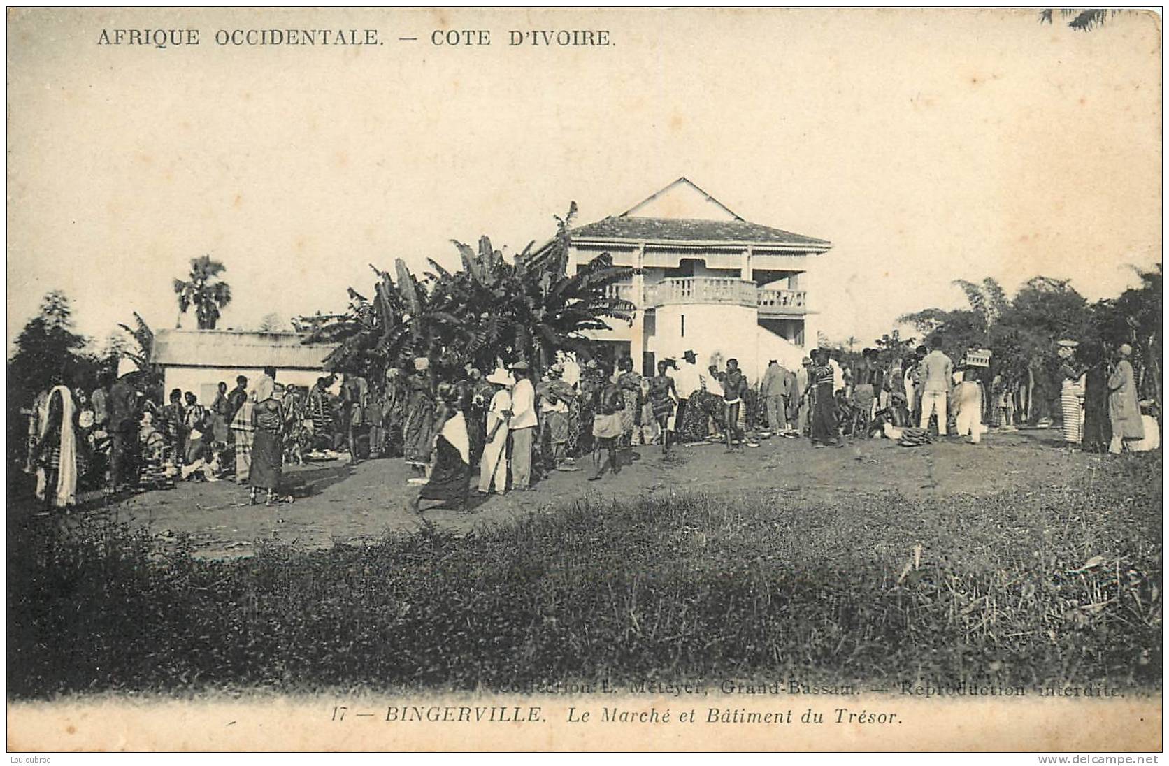 COTE D'IVOIRE BINGERVILLE LE MARCHE ET BATIMENT DU TRESOR - Ivory Coast