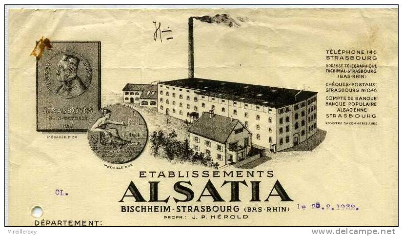 FACTURE ALSATIA BISCHHEIM SAVON SOUFFRE SUPPOSITOIRE - Chemist's (drugstore) & Perfumery