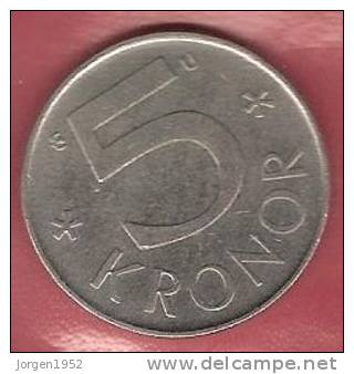 SWEDEN # 5 KR.  KOBBERNIKKEL FROM YEAR 1984 - Zweden