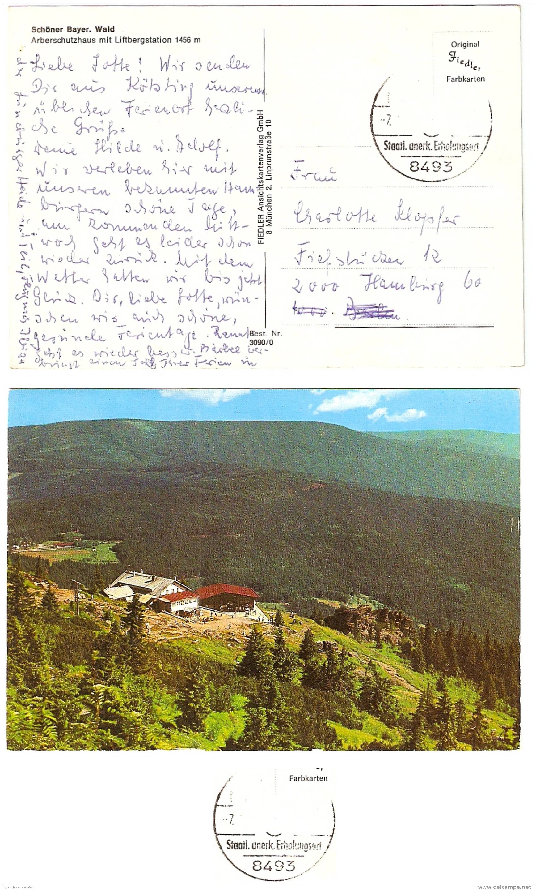 AK SCHÖNER BAYER. WALD Arberschutzhaus Mit Liftbergstation 1456 M -7. 8493 Staatl Anerk. Erholungsort Mehr Nicht Erkennb - Regen