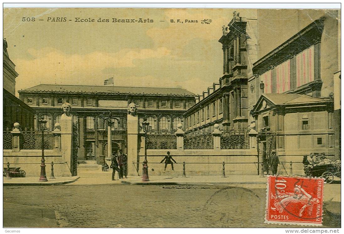 CPA 75- PARIS-- Ecole Des Beaux Arts-508-(carte Toilée?) - Education, Schools And Universities