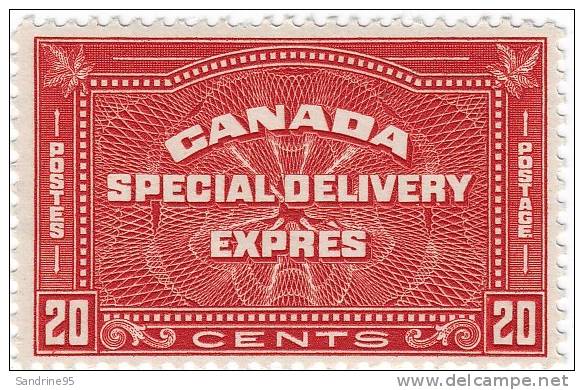 CANADA TIMBRE POUR LETTRE PAR EXPRES.NEUF.**.(avec Cents). - Special Delivery