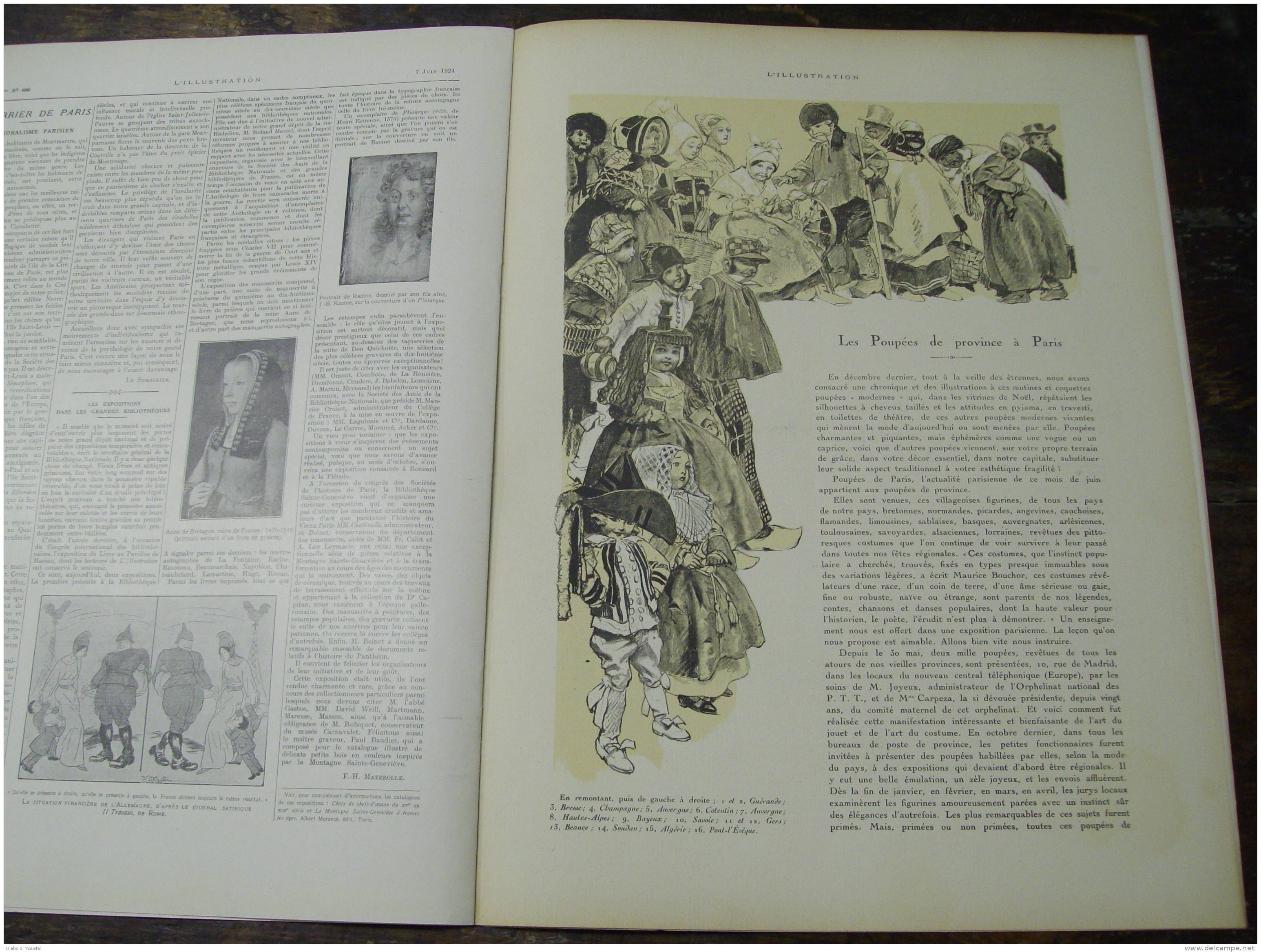 1924 MONTOIRE Vu Depuis Le Château ; Les Transformations De Sacha Guitry ; Les Poupées De Provinces à PARIS ..........; - L'Illustration