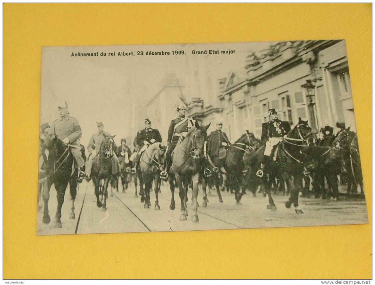 Bruxelles - Avènement Du Roi Albert I - Grand Etat-Major  - ( 2 Scans ) - Fêtes, événements