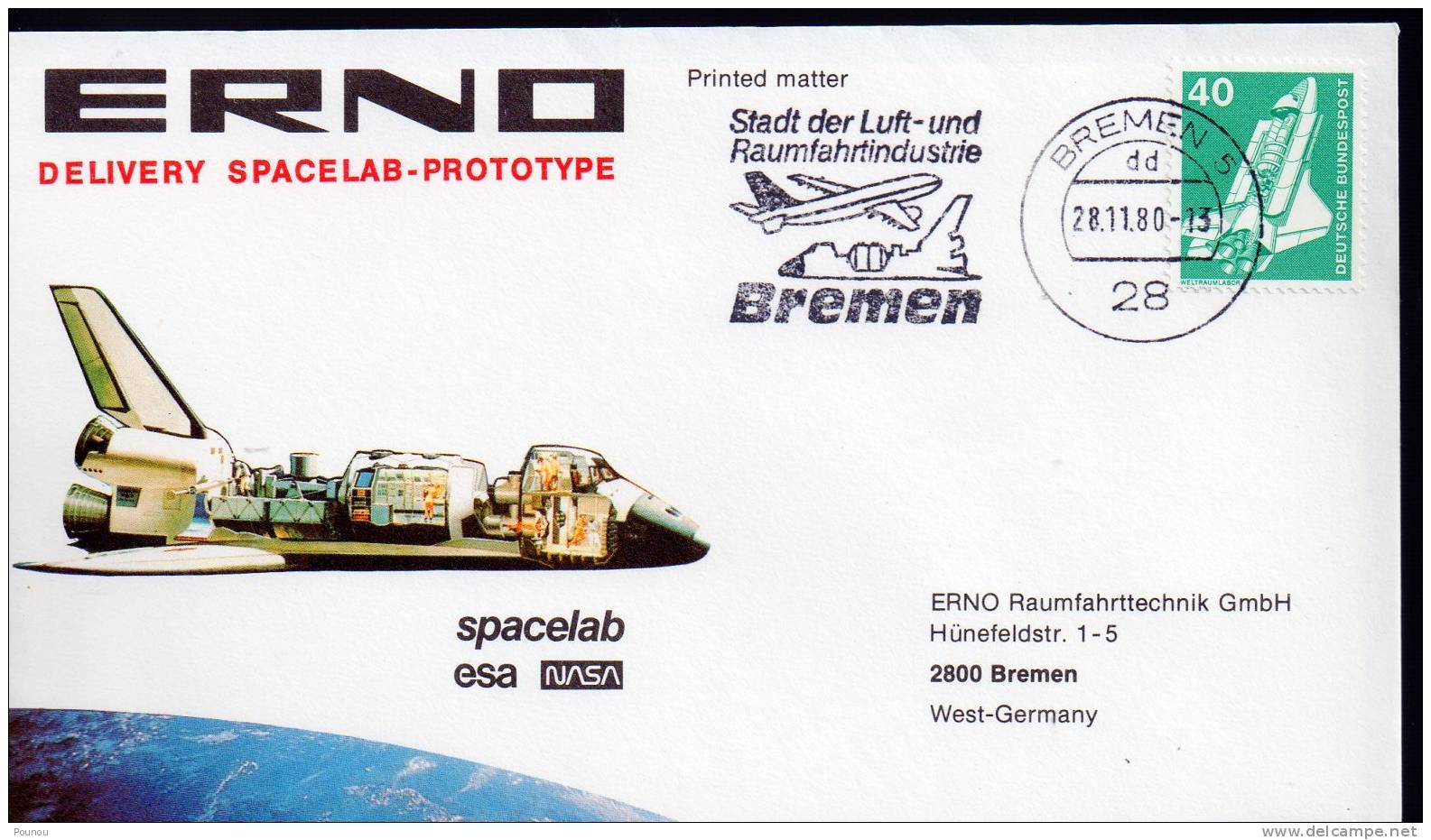&#9733;GERMANY - ERNO - DELIVERY SPACELAB PROTOTYPE (5092) - Europe