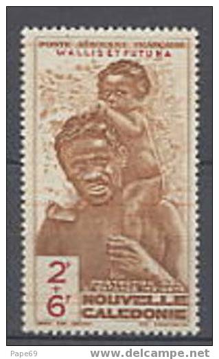 WALLIS ET FUTUNA P.A. N° 2 X PEQUI 2 F.+ 6 F.  Brun Et Brun Carminé Trace De Charnière Sinon TB - Unused Stamps