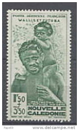 WALLIS ET FUTUNA P.A. N° 1 XX PEQUI 1 F 50 + 3 F 50 Vert Sans Charnière, TB - Unused Stamps