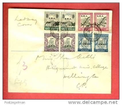 SWA 1938 Last Day Cover 172-179 With Address - Namibia (1990- ...)