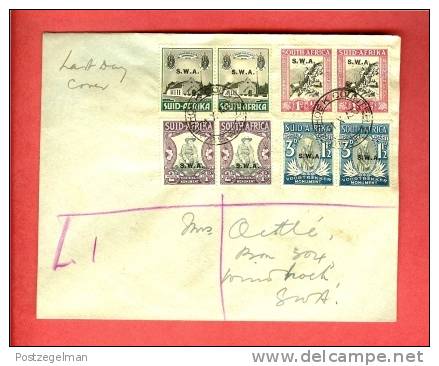 SWA 1938 Last Day Cover 172-179 With Address - Namibia (1990- ...)