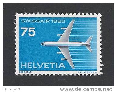 Suisse - Schweiz  1960  Swissair  75 C.  Y&T 642  Mi. 695 - MH, Neuf Avec Charniere - Ongebruikt