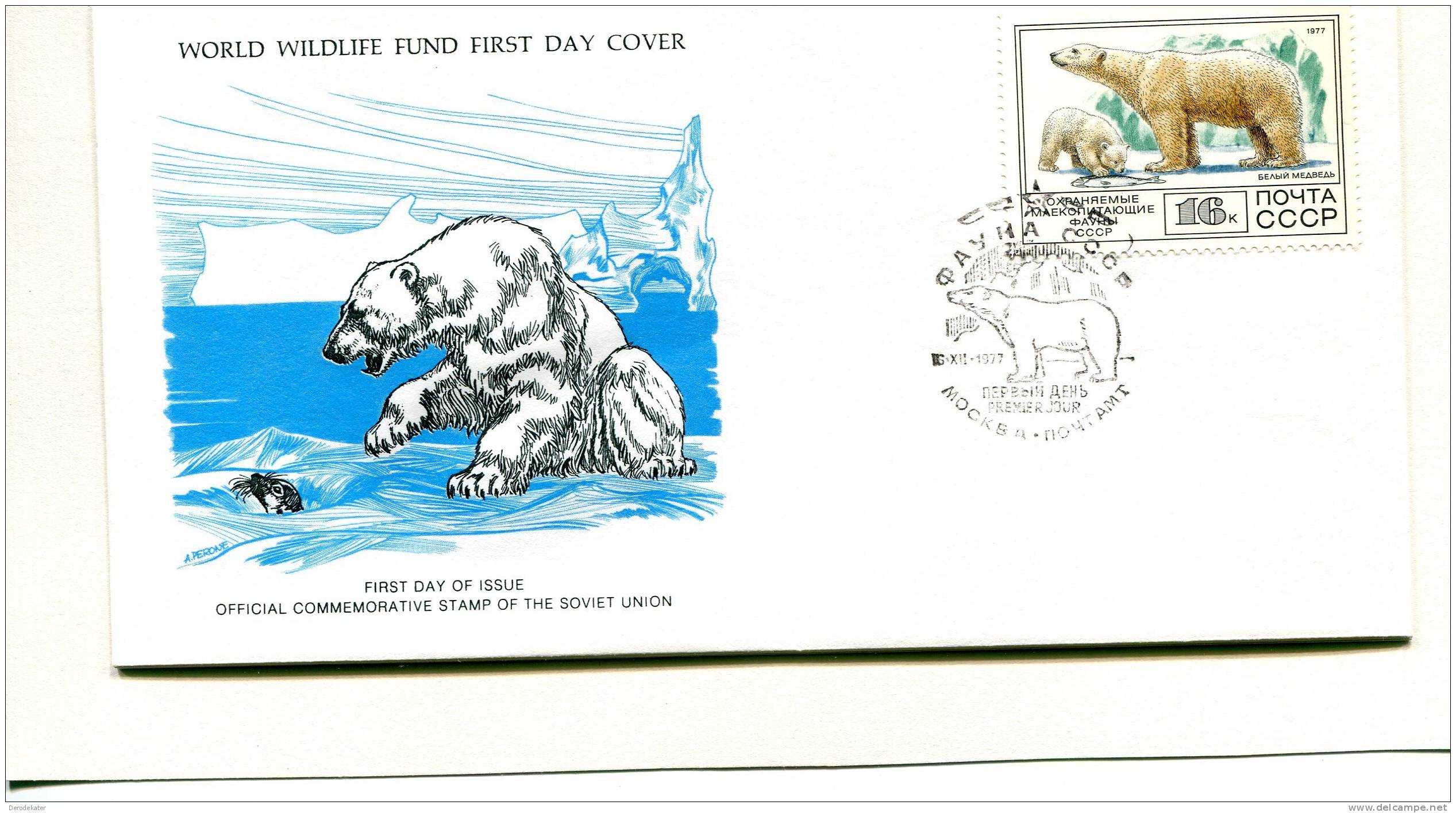 Noyta 1977 CCCP. Soviet Union.Ours Blanc. Polar Bear. IJsbeer. Thalarctor Maritimus. Fdc WWF Fauna Nature  New! - Bears