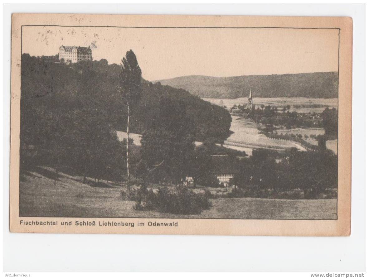 Fremdenheim - Lichtenberg Im Odenwald - Post Niedernhausen - Fischbachtal - Gelaufen 9/04/1925 - Besitzer G. Schellhaas - Odenwald