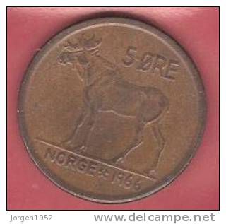 NORWAY   # 5 ØRE BRONZE FROM YEAR 1966 - Noruega