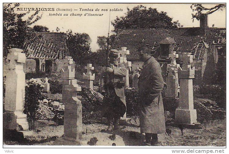 - 80 - BEUVRAIGNES - Tombes De Nos Soldats Tombés Au Champ D´honneur - - Beuvraignes