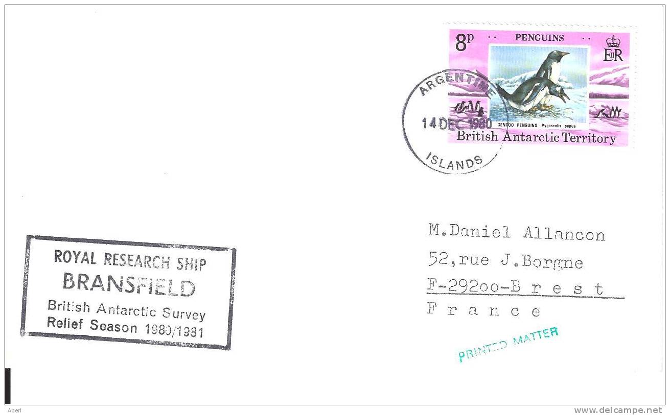 6445  ARGENTINE ISLAND - BAT - SHIP BRANSFIELD - Navi Polari E Rompighiaccio