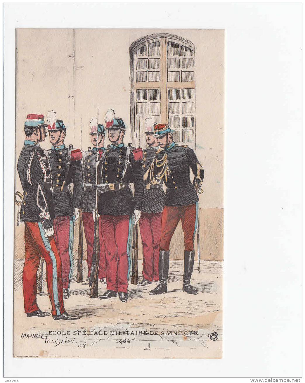 OF 6948 - Illustrateur: MAURICE FOUSSAINT- ECOLE SPÉCIALE MILITAIRE DE SAINT GYR - 1884 - Uniforms