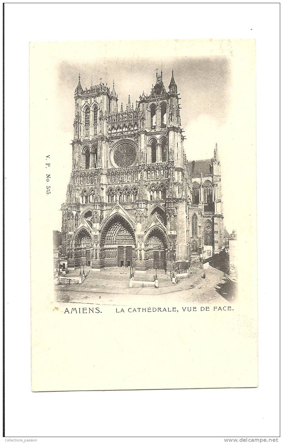 Cp, 80, Amiens, La Cathédrale, Vue De FAce - Amiens