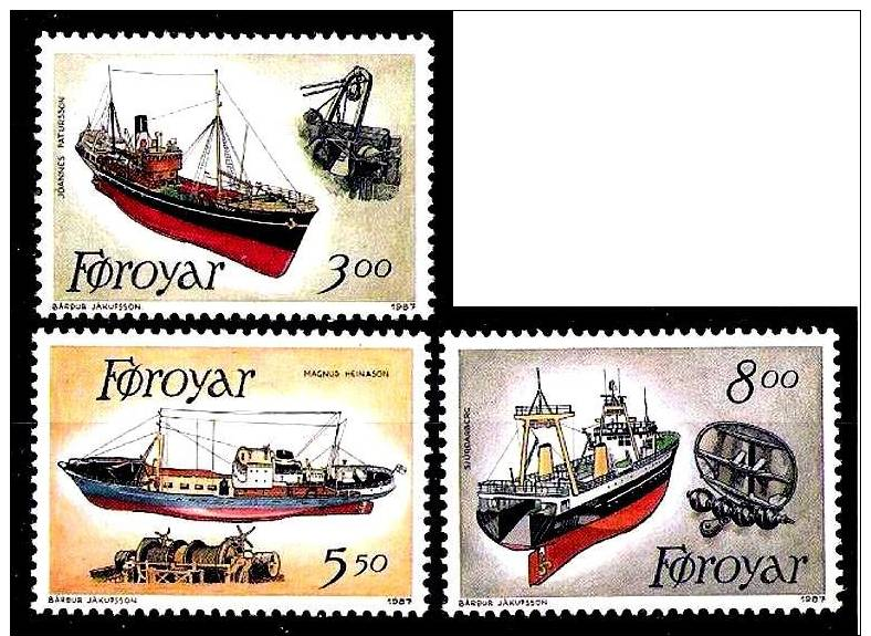 FEROE 1987 Bateaux. N° 145 à 147 * * Neufs Lot - 1757 - Bateaux