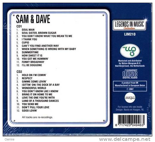 SAM &  DAVE  .  DOUBLE  CD - Soul - R&B