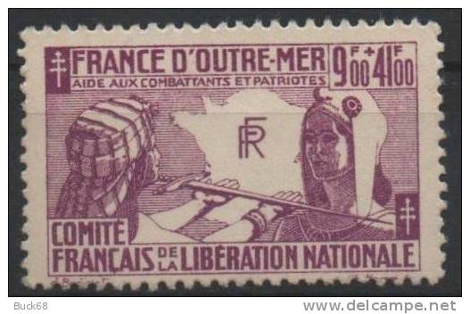 FRANCE COLONIES Emissions Générales Poste 64 ** MNH Aide Aux Combattants Et Patriotes (2) - Autres & Non Classés