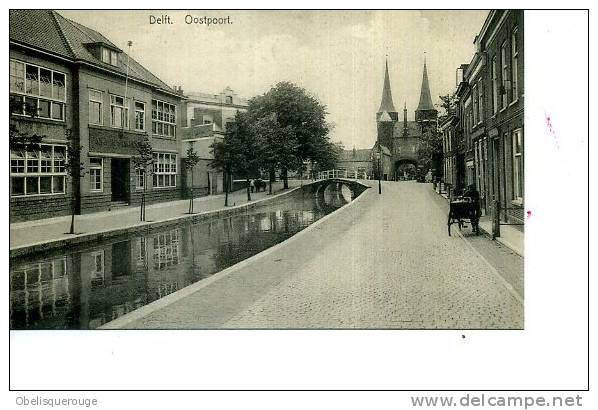 DELFT OUDE DELFT OOSTPORT ATTELAGE VERS 1910 - Delft